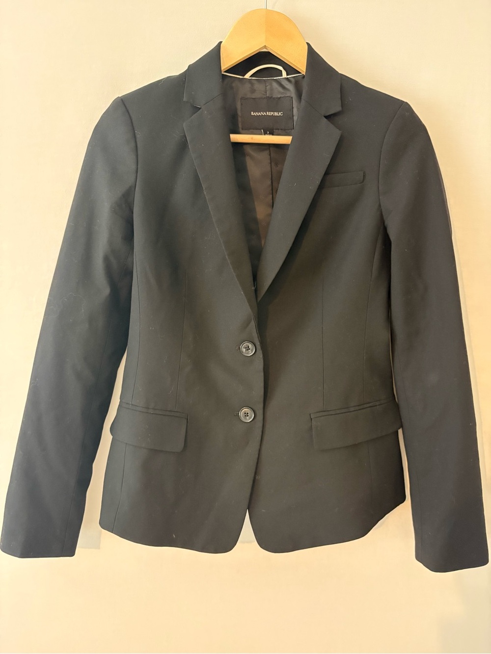 Banana Republic Black Women's Two-Button Tailored Blazer